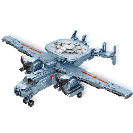 MINGDI LEIBAO K3124 3124 VŨ KHÍ QUAN TRỌNG CỦA ĐẤT NƯỚC CẢNH SÁT HÀNG KHÔNG 600 MÁY BAY BÁO SỚM bộ đồ chơi xếp lắp ráp ghép mô hình Military Army Quân Sự Bộ Đội 742 khối