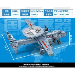 MINGDI LEIBAO K3124 3124 VŨ KHÍ QUAN TRỌNG CỦA ĐẤT NƯỚC CẢNH SÁT HÀNG KHÔNG 600 MÁY BAY BÁO SỚM bộ đồ chơi xếp lắp ráp ghép mô hình Military Army Quân Sự Bộ Đội 742 khối