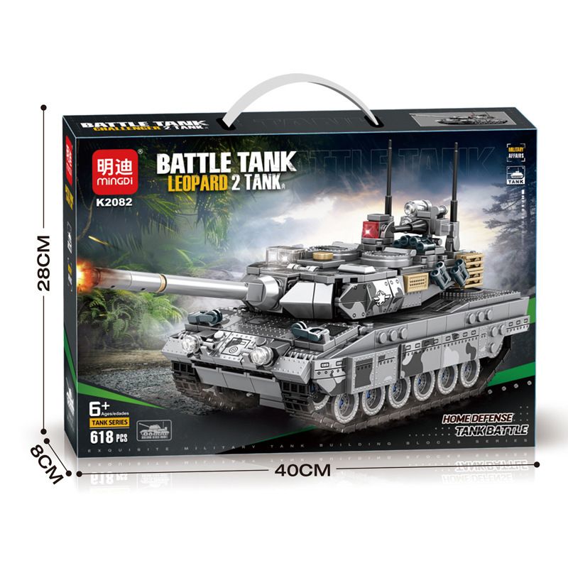 MINGDI LEIBAO K2082 2082 LEOPARD 2A7 BỂ CHIẾN ĐẤU CHÍNH bộ đồ chơi xếp lắp ráp ghép mô hình Military Army LEOPARD 2 TANK Quân Sự Bộ Đội 618 khối