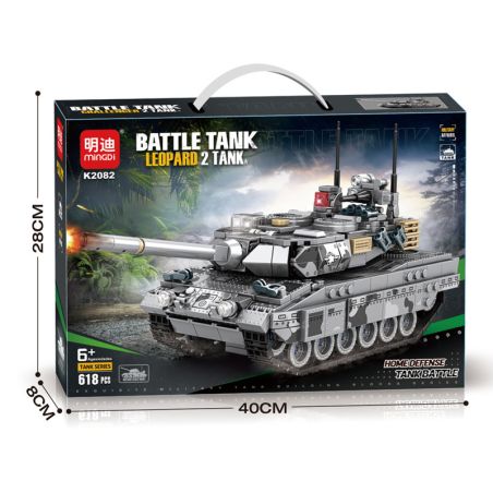 MINGDI LEIBAO K2082 2082 LEOPARD 2A7 BỂ CHIẾN ĐẤU CHÍNH bộ đồ chơi xếp lắp ráp ghép mô hình Military Army LEOPARD 2 TANK Quân Sự Bộ Đội 618 khối