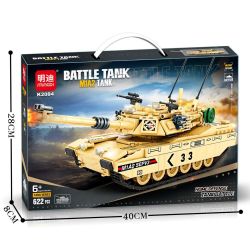 MINGDI LEIBAO K2084 2084 XE TĂNG CHIẾN ĐẤU CHÍNH CỦA M1A2 bộ đồ chơi xếp lắp ráp ghép mô hình Military Army MA2 TANK Quân Sự Bộ Đội 622 khối