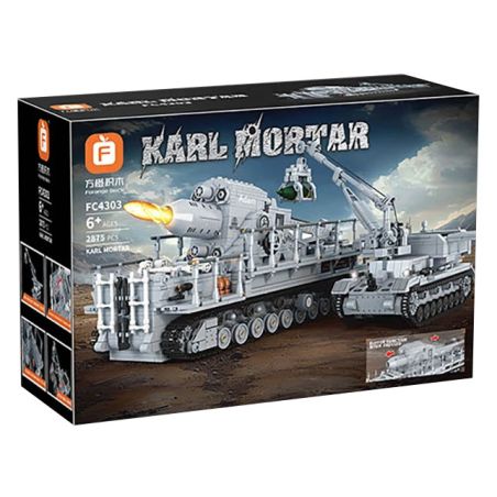 FORANGE FC4303 4303 VỮA CARL 1:26 tỷ lệ 1:26 bộ đồ chơi xếp lắp ráp ghép mô hình Military Army KARL MORTAR Quân Sự Bộ Đội 2875 khối