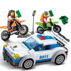 GUDI 9311 Xếp hình kiểu  CITY Police Chasing Cảnh Sát Truy đuổi Mô Tô Cướp 158 khối