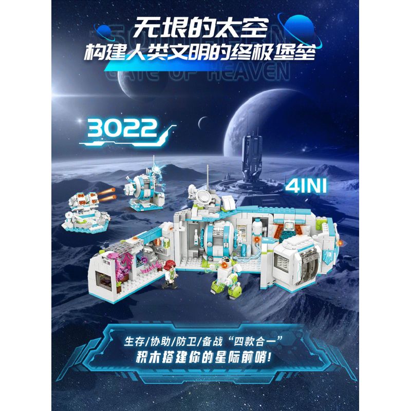 WOMA C3022 3022 CỔNG PHÍA NAM TIỀN ĐỒN GIỮA CÁC VÌ SAO bộ đồ chơi xếp lắp ráp ghép mô hình City Thành Phố