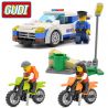 GUDI 9311 Xếp hình kiểu  CITY Police Chasing Cảnh Sát Truy đuổi Mô Tô Cướp 158 khối