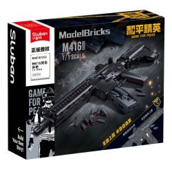 SLUBAN M38-B1352 B1352 1352 M38B1352 38-B1352 HÒA BÌNH ELITE SÚNG TRƯỜNG TẤN CÔNG M416 tỷ lệ 1:1 bộ đồ chơi xếp lắp ráp ghép mô hình Technic Kỹ Thuật Công Nghệ Cao Mô Hình Phương Tiện 1547 khối