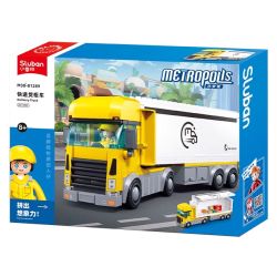 SLUBAN M38-B1289 B1289 1289 M38B1289 38-B1289 FU MENGCHENG XE TẢI EXPRESS CONTAINER bộ đồ chơi xếp lắp ráp ghép mô hình City Thành Phố 269 khối