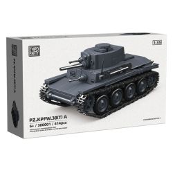 THIRDPARTY 300001 38T-A LIGHT TANK 1:35 tỷ lệ 1:35 bộ đồ chơi xếp lắp ráp ghép mô hình Military Army PZ.KPFW.38(T) A Quân Sự Bộ Đội 414 khối