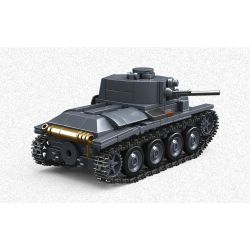 THIRDPARTY 300001 38T-A LIGHT TANK 1:35 tỷ lệ 1:35 bộ đồ chơi xếp lắp ráp ghép mô hình Military Army PZ.KPFW.38(T) A Quân Sự Bộ Đội 414 khối