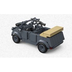 THIRDPARTY 300002 SD.KFZ.2 HALF TRACK MOTORCYCLE VÀ 82 XÔ XE TẢI 1:35 tỷ lệ 1:35 bộ đồ chơi xếp lắp ráp ghép mô hình Military Army SD.KFZ.2 TYPE 82 KUBELWAGEN Quân Sự Bộ Đội 414 khối