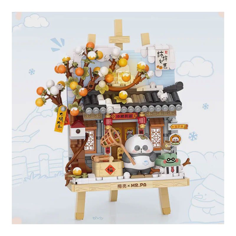 LOZ 7206 ĐIỀU ƯỚC HỒNG bộ đồ chơi xếp lắp ráp ghép mô hình Art PERSIMMON RUYI 686 khối