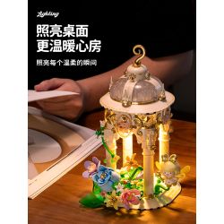 FEMIBOX S43008 43008 NƯỚC SỐT THỊT ĐÈN LỒNG NGÔN NGỮ HOA bộ đồ chơi xếp lắp ráp ghép mô hình ROROJUMP 463 khối