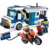 GUDI 9313 non  XE CHỞ PHẠM NHÂN bộ đồ chơi xếp lắp ráp ghép mô hình City POLICE Thành Phố 204 khối
