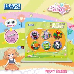 ZHEGAO 991017 HUY HIỆU VUI VẺ 6 KIỂU bộ đồ chơi xếp lắp ráp ghép mô hình Art FUN BADGE