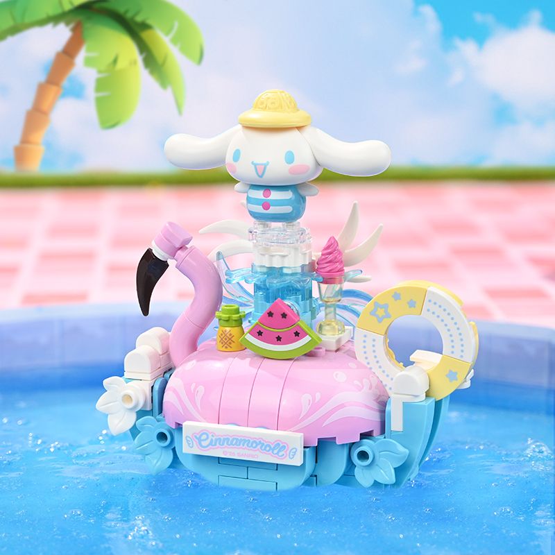 KEEPPLEY K20873 20873 HỒ BƠI MÙA HÈ CỦA GIA ĐÌNH SANRIO bộ đồ chơi xếp lắp ráp ghép mô hình