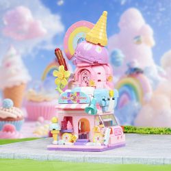 KEEPPLEY K28047 28047 CHẾ ĐỘ XEM ĐƯỜNG PHỐ ĐẦY MÀU SẮC CỬA HÀNG KEM UNICORN bộ đồ chơi xếp lắp ráp ghép mô hình