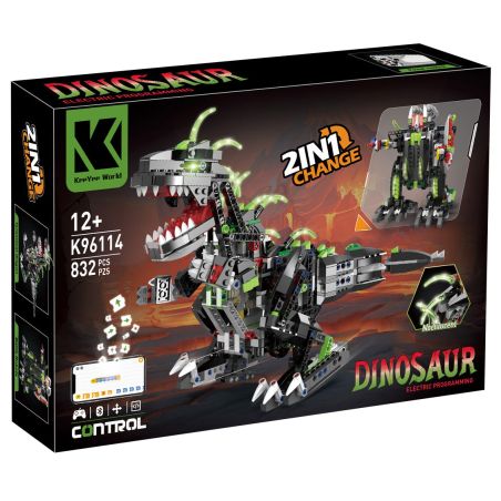 KAIYU KEEYEE WORLD K96114 96114 KIỂM SOÁT TỪ XA CỦA RỒNG CHUYÊN CHẾ bộ đồ chơi xếp lắp ráp ghép mô hình Technic VARIABLE DINOSAUR Kỹ Thuật Công Nghệ Cao Mô Hình Phương Tiện 832 khối