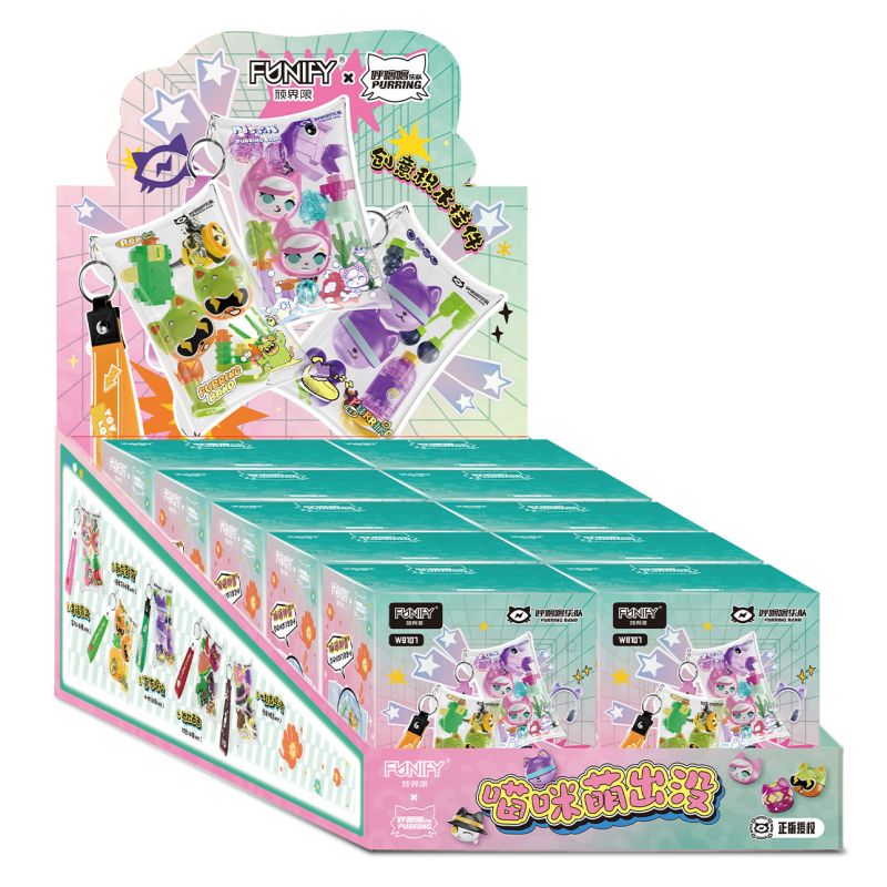 FUNIFY W8107 8107 10 MÔ HÌNH MÈO DỄ THƯƠNG bộ đồ chơi xếp lắp ráp ghép mô hình