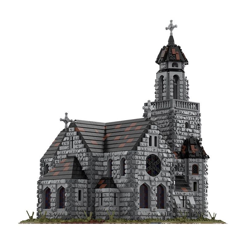 BAKA TECHNOLOGY 33925 REBRICKABLE MOC-76813 76813 MOC76813 NHÀ THỜ THỜI TRUNG CỔ bộ đồ chơi xếp lắp ráp ghép mô hình Medieval Castle MEDIEVAL CHURCH Chiến Tranh Trung Cổ 6172 khối