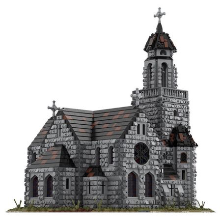 BAKA TECHNOLOGY 33925 REBRICKABLE MOC-76813 76813 MOC76813 NHÀ THỜ THỜI TRUNG CỔ bộ đồ chơi xếp lắp ráp ghép mô hình Medieval Castle MEDIEVAL CHURCH Chiến Tranh Trung Cổ 6172 khối