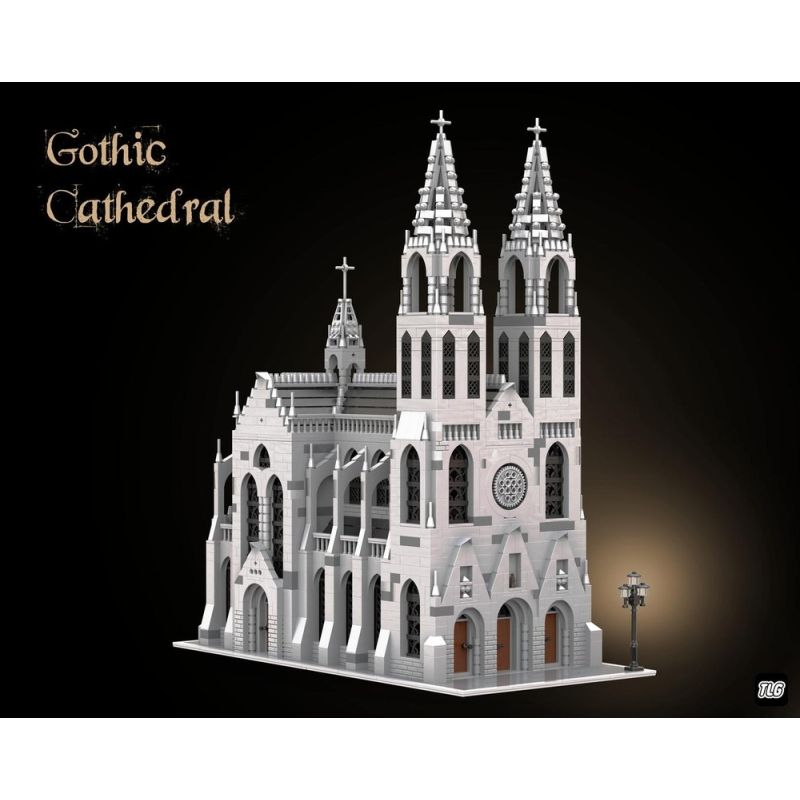 BAKA TECHNOLOGY 33920 REBRICKABLE MOC-148170 148170 MOC148170 NHÀ THỜ GOTHIC bộ đồ chơi xếp lắp ráp ghép mô hình Medieval Castle GOTHIC CATHEDRAL Chiến Tranh Trung Cổ 4136 khối