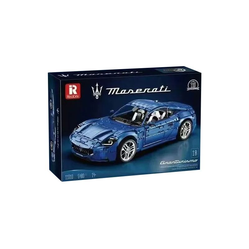 REOBRIX 11010 MASERATI GRANTURISMO KỶ NIỆM 110 NĂM PHIÊN BẢN 8 bộ đồ chơi xếp lắp ráp ghép mô hình Technic MASERATI GRANTURISMO 110 Kỹ Thuật Công Nghệ Cao Mô Hình Phương Tiện 5480 khối