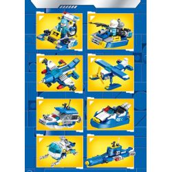 GAOMISI T2083 2083 TÀU TUẦN TRA HÀNG HẢI 8 TRONG 1 bộ đồ chơi xếp lắp ráp ghép mô hình City Thành Phố 889 khối