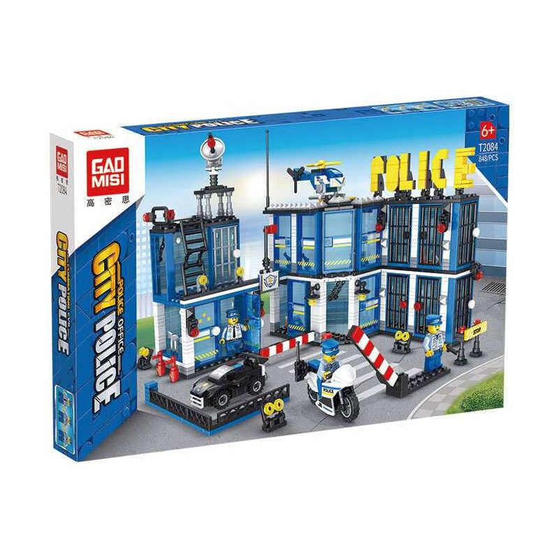 GAOMISI T2084 2084 SỞ CẢNH SÁT THÀNH PHỐ bộ đồ chơi xếp lắp ráp ghép mô hình City 848 khối