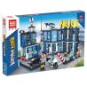 GAOMISI T2084 2084 SỞ CẢNH SÁT THÀNH PHỐ bộ đồ chơi xếp lắp ráp ghép mô hình City 848 khối