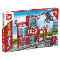 GAOMISI T2084 2084 SỞ CỨU HỎA THÀNH PHỐ bộ đồ chơi xếp lắp ráp ghép mô hình City 853 khối