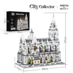 MOYU BLOCK MY92055 92055 NHÀ THỜ COLOGNE bộ đồ chơi xếp lắp ráp ghép mô hình Creator NOTRE-DAME DE PARIS Sáng Tạo 3598 khối