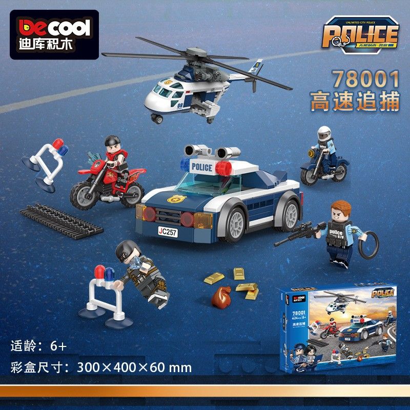 DECOOL BRICKCOOL 78001 SĂN BẮN TỐC ĐỘ CAO bộ đồ chơi xếp lắp ráp ghép mô hình City Thành Phố 424 khối