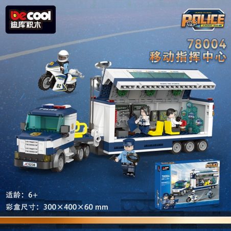 DECOOL BRICKCOOL 78004 TRUNG TÂM CHỈ HUY DI ĐỘNG bộ đồ chơi xếp lắp ráp ghép mô hình City Thành Phố 481 khối