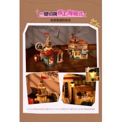 KEEPPLEY K21406 21406 THÀNH PHỐ MA THUẬT CHUYỂN VÙNG TUYỆT VỜI QI TRAVEL HIỂN THỊ NHÀ HÁT ÂM NHẠC VÀO THE BUND bộ đồ chơi xếp lắp ráp ghép mô hình Creator Sáng Tạo 765 khối