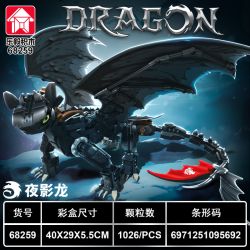 LE YI 68259 NIGHT SHADOW DRAGON (MASTER OF HUẤN LUYỆN EVIL) bộ đồ chơi xếp lắp ráp ghép mô hình Movie & Game Phim Và Trò Chơi 1026 khối