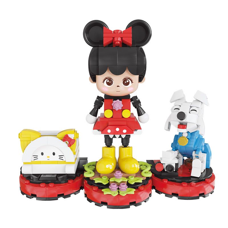 KAIDO KD99061 99061 HỒ SƠ BẠN BÈ HAY THAY ĐỔI BỮA TIỆC KÉO CỦA NINI bộ đồ chơi xếp lắp ráp ghép mô hình