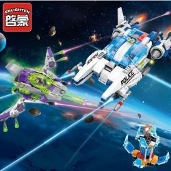 Enlighten 1616 Qman 1616 non  NGĂN CHẶN PHI THUYỀN SÁT THỦ NGƯỜI NGOÀI HÀNH TINH bộ đồ chơi xếp lắp ráp ghép mô hình Space Adventure SPACE ADVENTURE ALIEN JET ASSAULT Thám Hiểm Không Gian 517 khối