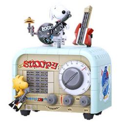 PANTASY 86917 SNOOPY RETRO TIME RHYTHM RADIO bộ đồ chơi xếp lắp ráp ghép mô hình Movie & Game Phim Và Trò Chơi