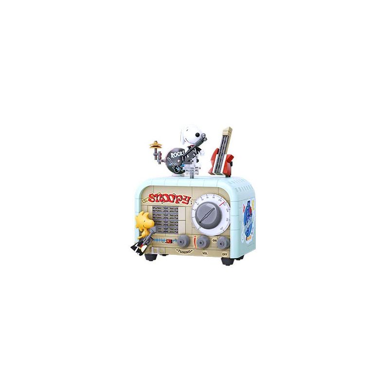 PANTASY 86917 SNOOPY RETRO TIME RHYTHM RADIO bộ đồ chơi xếp lắp ráp ghép mô hình Movie & Game Phim Và Trò Chơi
