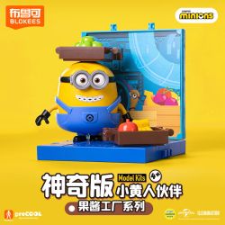 BLOKEES 74836 PHIÊN BẢN KỲ DIỆU CỦA MINIONS NHÀ MÁY SẢN XUẤT TIN THỨ 1 OTTO FRUIT PORTER bộ đồ chơi xếp lắp ráp ghép mô hình Movie & Game MINIONS JELLY FACTORY OTTO Phim Và Trò Chơi 30 khối