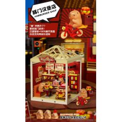 JAKI FK021 SUPER TOWN DUMEN HAMBURGER SHOP bộ đồ chơi xếp lắp ráp ghép mô hình