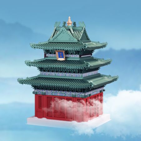 MILLENNIUM MONOLITH QNSZL25AIQI 25AIQI XI'AN BELL TOWER MỐC bộ đồ chơi xếp lắp ráp ghép mô hình Creator Sáng Tạo