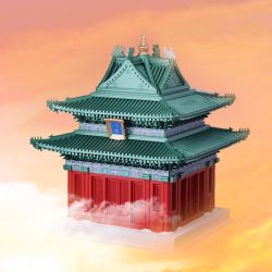 MILLENNIUM MONOLITH QNSZL24AIQI 24AIQI XI'AN DRUM TOWER LANDMARK bộ đồ chơi xếp lắp ráp ghép mô hình Creator Sáng Tạo