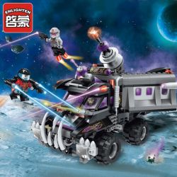 Enlighten 1614 Qman 1614 non  XE TẢI BỌC THÉP CÓ PHÁO bộ đồ chơi xếp lắp ráp ghép mô hình Space Adventure SPACE ADVENTURE CANNON ARMORED TRUCK Thám Hiểm Không Gian 369 khối