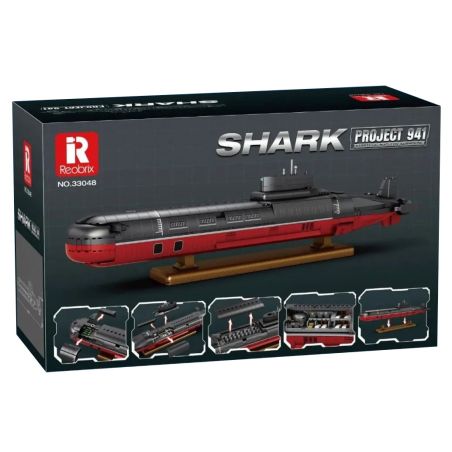 REOBRIX 33048 TYPHOON-CLASS SUBMARINE bộ đồ chơi xếp lắp ráp ghép mô hình Military Army SHARK PROJECT 941 Quân Sự Bộ Đội 2895 khối