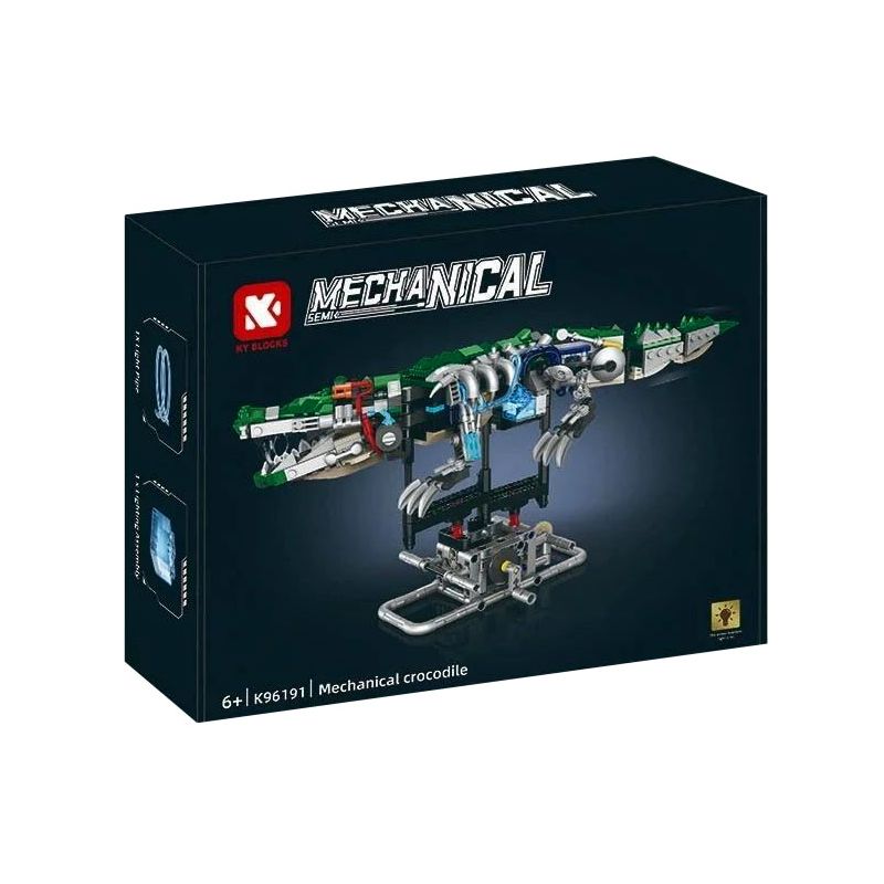 KAIYU KEEYEE WORLD K96191 96191 MÁY MÓC BIONIC CÁ SẤU bộ đồ chơi xếp lắp ráp ghép mô hình MECHANICAL CROCODILE 648 khối