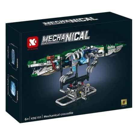 KAIYU KEEYEE WORLD K96191 96191 MÁY MÓC BIONIC CÁ SẤU bộ đồ chơi xếp lắp ráp ghép mô hình MECHANICAL CROCODILE 648 khối