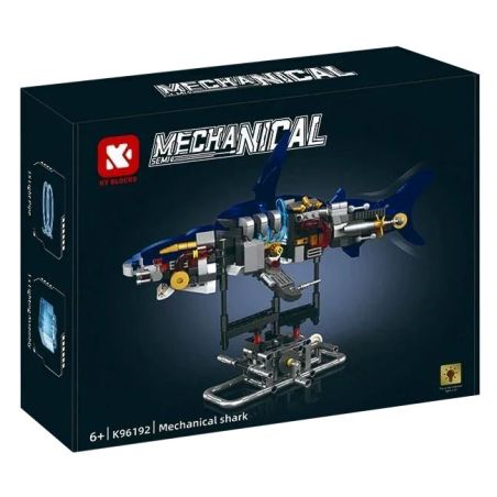 KAIYU KEEYEE WORLD K96192 96192 MÁY MÓC BIONIC CÁ MẬP bộ đồ chơi xếp lắp ráp ghép mô hình MECHANICAL SHARK 631 khối