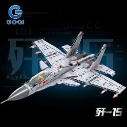 GOQI GQ-3608 3608 GQ3608 MÁY BAY CHIẾN ĐẤU J-15 bộ đồ chơi xếp lắp ráp ghép mô hình Military Army Quân Sự Bộ Đội 1237 khối
