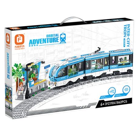 FORANGE FC1704 1704 TÀU LIÊN TỈNH bộ đồ chơi xếp lắp ráp ghép mô hình City ORBITAL ADVENTURE Thành Phố 862 khối